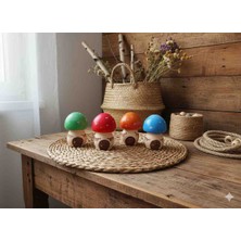 Miniyumy Bohem 4’lü Dekoratif Mantar Figür Seti - Rustik Seri