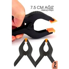 Kıskaç Klips Yaylı Işken Ce Plastik Kelepçe Güçlü Mafsallı Çene 6 Inç 7,5 cm Ağız