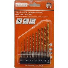 PremiumPort Hss Matkap Uç Seti 1/4" 10'lu, Güçlü ve Dayanıklı Takım