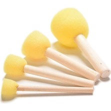 PremiumPort Renkli Sünger Seti, Dayanıklı Ahşap Saplı, Temizlik Için Mükemmel