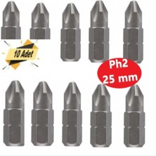 PremiumPort Yıldız Matkap Ucu PH2X25 mm 10'lu Set, Güçlü ve Dayanıklı Uçlar