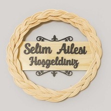 Sipariş Box Kişiye Özel Isim Yazılı  Bambu Ahşap Kapı Süsü