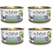 Schesir Ton ve Kalamar Jöleli Tamamlayıcı Kedi Konservesi 70 Gr. x 4 Adet