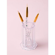 Aba Nails Mini Masa Üstü Kalemlik Fırçalık Organizer Şeffaf