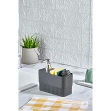 Mutfak Köşesi Sünger Hazneli 2 Bölmeli Mutfak Sıvı Sabunluk