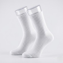 Bumerangspor Pamuklu Spor ve Günlük Kullanım Için Çorap - Beyaz