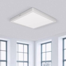 24 Watt Çok Kaliteli Sıva Üstü 6500 Kelvin Beyaz Işık LED Tavan Armatürü, Metal Kasa 28 x 28 cm