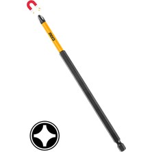 PremiumPort Yıldız Vidalama Ucu, 250 Mm, S2 Çelik, Mıknatıslı, Güçlü ve Dayanıklı