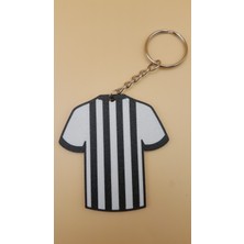 Fandora Beşiktaş Temalı 3D Forma Anahtarlık - Siyah Beyaz Kara Kartal Taraftarhatıra Anahtarlığı