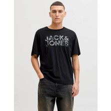 Jack & Jones Jjejeff Logo Tee Ss Sn Siyah Erkek T-Shirt 12288536