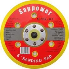 PremiumPort 150MM Havalı Zımpara Pedi, Profesyonel Temizlik ve Zımparalama Aracı