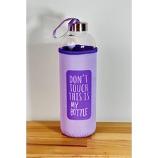 Mutfak Köşesi Mor Renkli 1000 ml Kapasiteli Cam Matara Sızdırmaz Tasarım ile Spor ve Kamp Kullanımı İçin