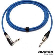 AUDIOX Audıox Omega Series 6.3 mm L Tipi Jak (90°) → 6.3 mm Düz Jak Kablo | Enstrüman / Gitar / Pedal / Amfi Ses Bağlantı Kablosu