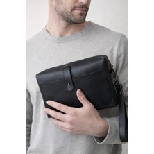 Alesta Leather Atelier (Isim Yazıyoruz) El Yapımı Hakiki Deri El Çantası - Kartlık Hediye