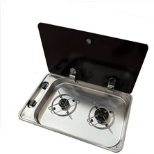 Universal Univercal 2 Gözlü Cam Kapaklı Ocak   Yatek Karavan Tekne