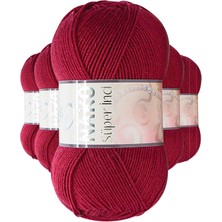 Esranın Dünyası 5 Adet Süper Inci El Örgü Ipi 100 gr Vişne Çürüğü 3630 RSXML34-ESRDNS