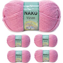 Esranın Dünyası 5 Adet Vizon Premium Akrilik El Örgü Ipi Yünü Renk NO:275 Gül Kurusu RSXML34-ESRDNS