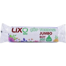 Esranın Dünyası J-500 Jumbo Boy Çöp Torbası 80 x 110 cm 10 Lu Rulo x 1 Paket = 10 Adet (Siyah) RSXML34-ESRDNS