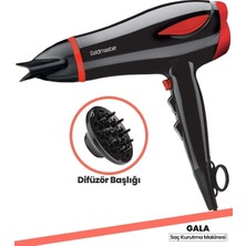 Normadia Gala 2200 Watt Kademeli Difüzörlü Saç Kurutma Makinesi Kırmızı