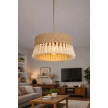 Yutedekor El Yapımı Bohem Jüt & Pamuk Avize – Lagertha Yute | 35 cm