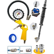 PremiumPort Yüksek Kalite 220 Psı Saatli Lastik Şişirme Hava Tabancası Seti