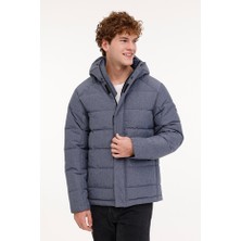 Kinetix ml Downey Coat 4pr Havacı Mavı Melanj Erkek Kısa Kaban