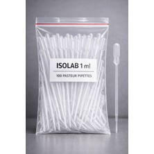 Isolab Pastör Pipet 1 ml - 100 Adet - Plastik Damlalık Polietilen