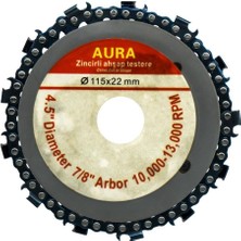 PremiumPort Zincirli Ahşap Testere 115MM, Taş Motoru Uyumlu, Güçlü ve Dayanıklı