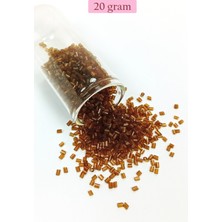 Esranın Dünyası Kesme Cam Boncuk 2mm - 20 Gram - Şeffaf Açık Kahve -BNC343 RSXML34-ESRDNS