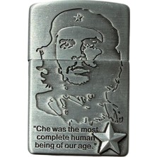 Web Eskime Gümüş Renkli Che Guevara Kabartmalı Metal Gazlı Çakmak