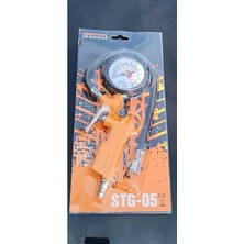 PremiumPort Stg-05 Lastik Şişirme Tabancası, Saatli ve Basınç Göstergeli, Hava Kompresörlü