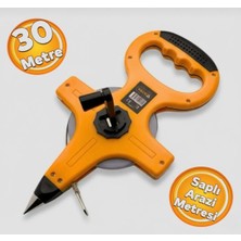 Yaco Saplı Arazi Şerit Metre Çelik 30 Metre Arazi Metresi