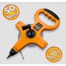 Yaco Saplı Arazi Şerit Metre Çelik 50 Metre Arazi Metresi