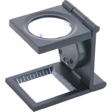 Epilons 25X25MM Profesyonel Full Çelik Katlanabilir Büyüteç 8x Tekstil Iplik Sayacı Baskı Lupu