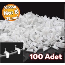 Netsan Beton Çivili Kablo Kroşe No:8 (100 Adet)