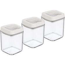 Esranın Dünyası Vakumlu Erzak Kavanozu Kare 3lü Set ROYALEKS-OKY-234 RSXML34-ESRDNS