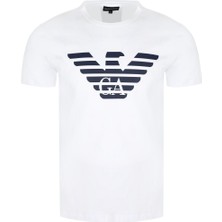 Armani Logo Baskılı Pima Jarse Tişört