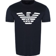 Armani Logo Baskılı Pima Jarse Tişört