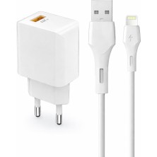 Cepsuar iPhone Uyumlu 12W USB Hızlı Şarj Adaptörü ve Lightning Kablo Seti - Hızlı Şarj Aleti, Akım Korumalı