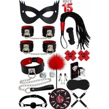 Candy Women Fantazi Set  Detaylı Kelepçe ve Tasmalı 15 Parça