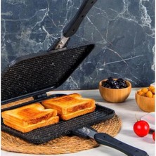 Özbience Pratik ve Dayanıklı El Tost Makinesi, Granit Döküm, Ocak Üstü