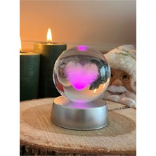 Normadia 3D Kalpli Cam Küre, Şık ve Romantik Dekoratif Süsleme Parçası