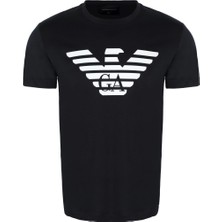 Armani Logo Baskılı Pima Jarse Tişört