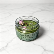 Shiny House Doğal Soya Mum – Kalp Çakrası | Gül & Yasemin Kokulu, Doğal Taşlı
