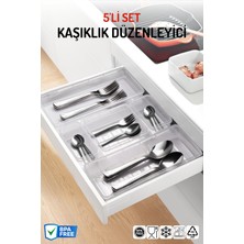 PremiumPort 5'li Set Kaşıklık Düzenleyici - Pratik Organizer, Mutfak Düzeni Sağlar
