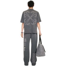 Off-White™ Siyah Ok Desenli Kaykay Tişörtü