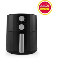 Özbience 5.5l Siyah Airfry Silent Pro, Sağlıklı ve Pratik Pişirme