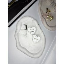 Dekoratif Takı Tabağı & Yüzük Tutucu – El Yapımı Taş Tozu Set