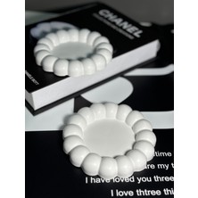 Dekoratif Boncuk Tabak – Minimal Taş Tozu Takı Düzenleyici