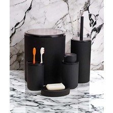 Özbience Şık 5’li Akrilik Yuvarlak Banyo Seti, Modern ve Kullanışlı Tasarım